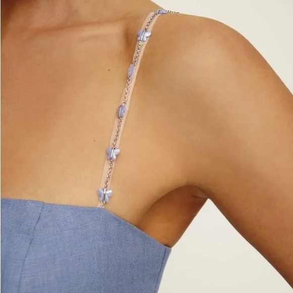 Reformation Overland Linen Top Viola - Picture 2 of 10